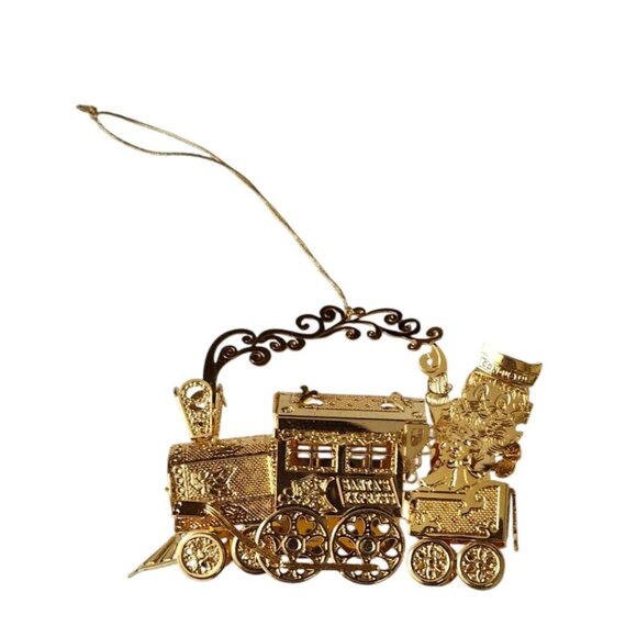 Danbury Mint 1998 Gold 23K Plated 3D Christmas 7 Ornaments - Picture 8 of 15